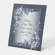 Fiesta de bodas Marina Floral Azul Plata Gris Eleg