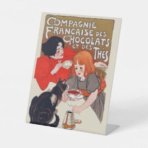 Expositor En L Fiesta de chocolate francés Steinlen Art