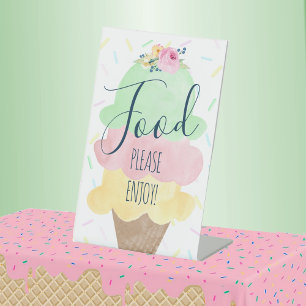 Expositor En L Fiesta de helado acuático menú de comida