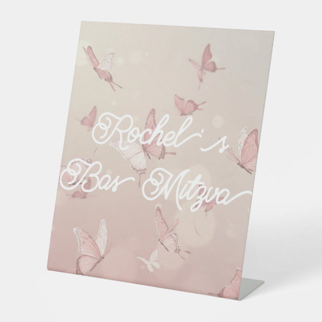 Expositor En L fiesta de mariposa rosa bonito Favor Bags (Anverso)