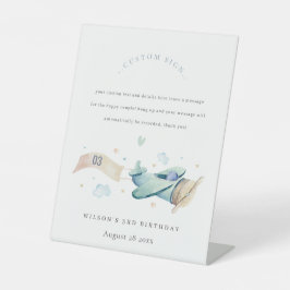 Expositor En L Fiesta de Personalizado de cumpleaños de Cute Aqua