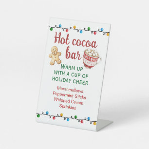 Expositor En L Fiesta de pijamas de Nochebuena: Barra de cacao ca