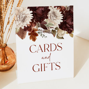 Expositor En L Fiesta de tarjetas y regalos de flores de Borgoña