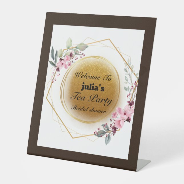 Expositor En L fiesta de té de bienvenida (Anverso)