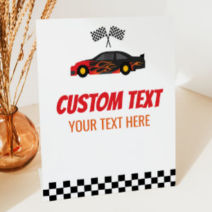 Expositor En L Fiesta de texto Personalizado de Racecar de coches