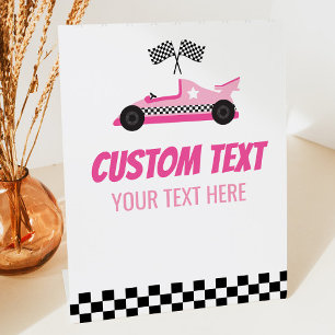 Expositor En L Fiesta de texto Personalizado Racecar de coches de