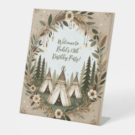 Expositor En L Fiesta encantado de Boho Forest Teepee Sleepover