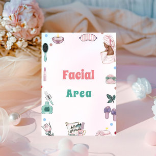Expositor En L Fiesta Pamper Rótulo facial de cumpleaños