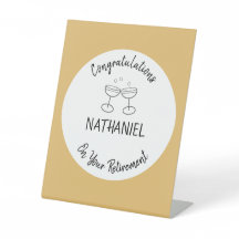 Fiesta personalizado de felicitaciones por jubilac