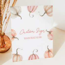 Expositor En L Fiesta Personalizado de otoño de calabaza rosa oto