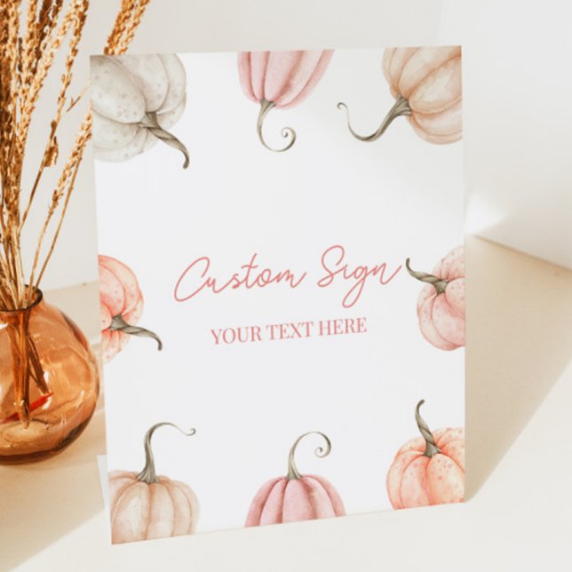 Expositor En L Fiesta Personalizado de otoño de calabaza rosa oto (Subido por el creador)