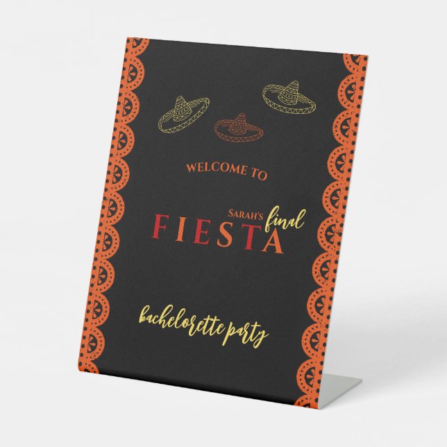 Expositor En L Final Fiesta Papel Picado Bachelorette (Anverso)