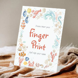 Expositor En L Fingerprint Guest Book Coastal Ocean Bridal Shower