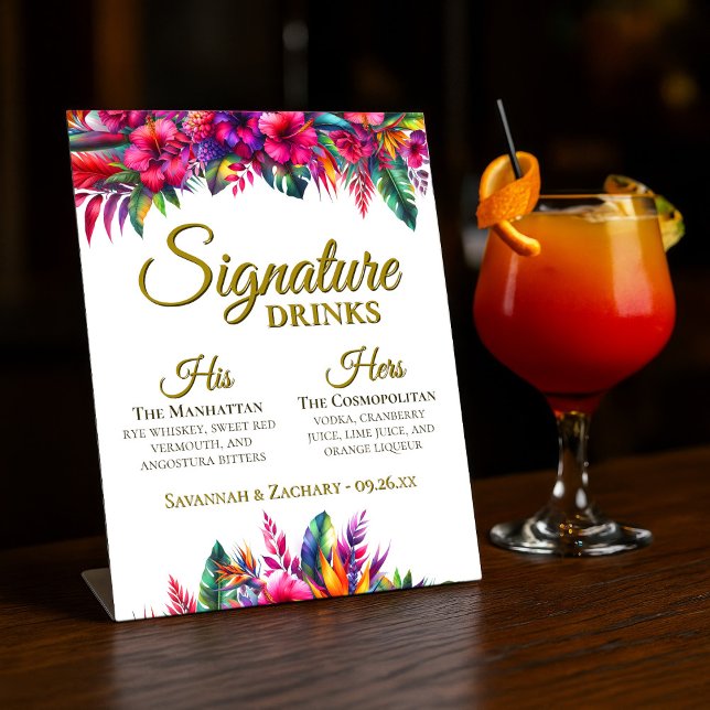 Expositor En L Firma bebe bodas de jardín tropical (Subido por el creador)