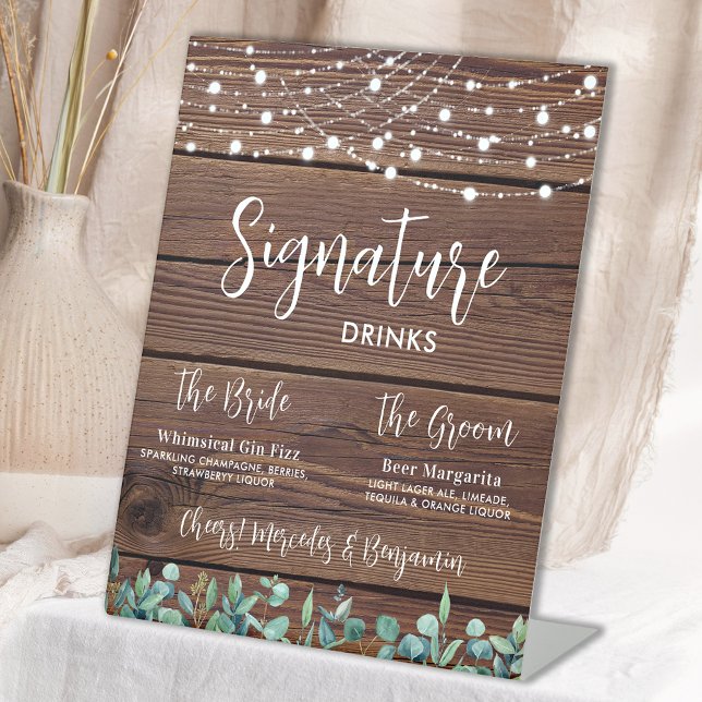 Expositor En L Firma Bebe Greenery String Lights Boda (Subido por el creador)