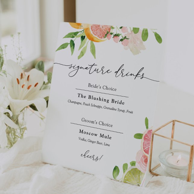 Expositor En L Firma Bebe Rótulo de frutas de cítricos rosados (Subido por el creador)