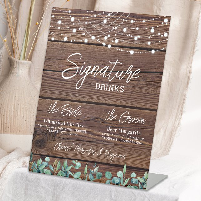 Expositor En L Firma Bebe String Luces Eucalyptus Boda (Subido por el creador)