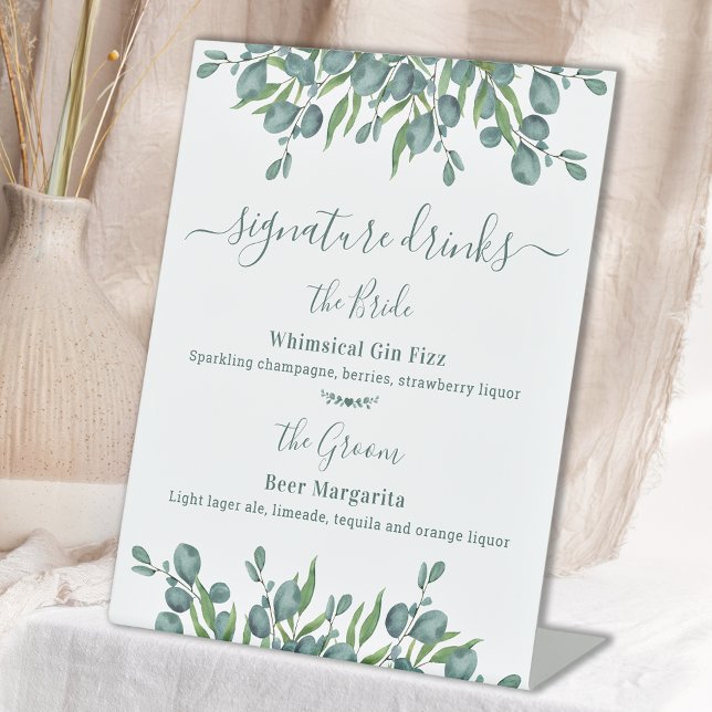 Expositor En L Firma Bebidas personalizadas Eucalyptus Boda (Subido por el creador)