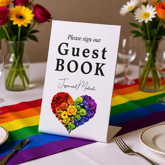 Expositor En L 🌈 Firma el Libro de Invitados Firma Prosperar Jun (🌈 Sign Guest Book sign Flourish Together)