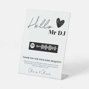 Expositor En L Firma moderna de lista de reproducción de bodas mi