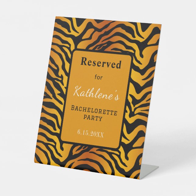 Expositor En L Firma reservada de tira de tigre (Anverso)