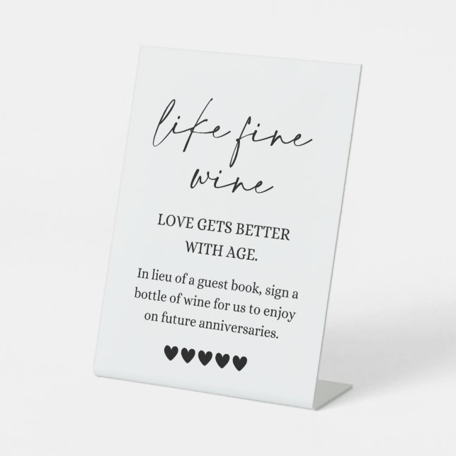 Expositor En L firmar nuestro libro de visitas sobre vino (Anverso)