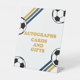 Expositor En L Firmas de cumpleaños de fútbol Autografos