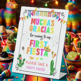 Expositor En L First Fiesta Colorful Mexican 1st Birthday Favor