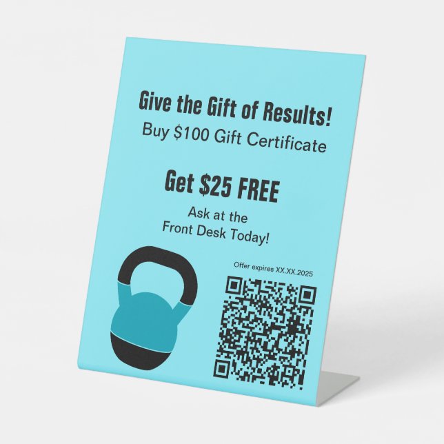 Expositor En L Fitness Results All Year Gift Certificate (Anverso)