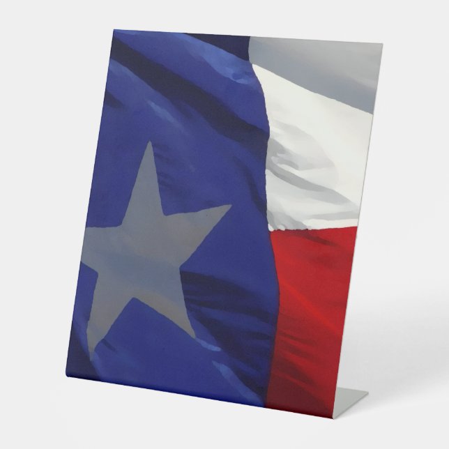 Expositor En L Flag of Texas Pop Art (Anverso)
