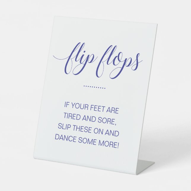 Expositor En L Flip Flops Dancing Shoes Marina Blue Beach Wedding (Anverso)