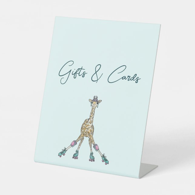 Expositor En L Fller Skate animal temática de la ducha de bebé (Anverso)