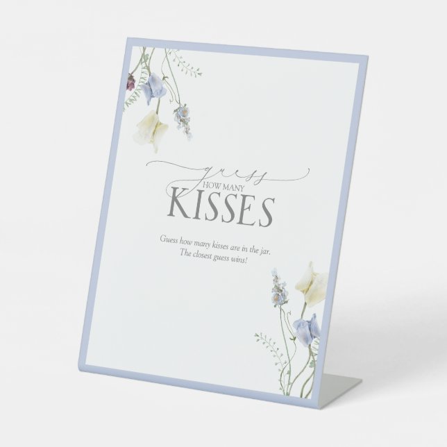 Expositor En L Flor azul turquesa cuántos besos (Anverso)