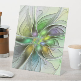 Expositor En L Flor de fantasía colorida Resumen moderno Fractal