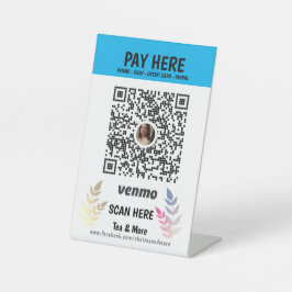 Expositor En L Flor Flor Ver Añadir Código QR Venmo Pagar Aquí