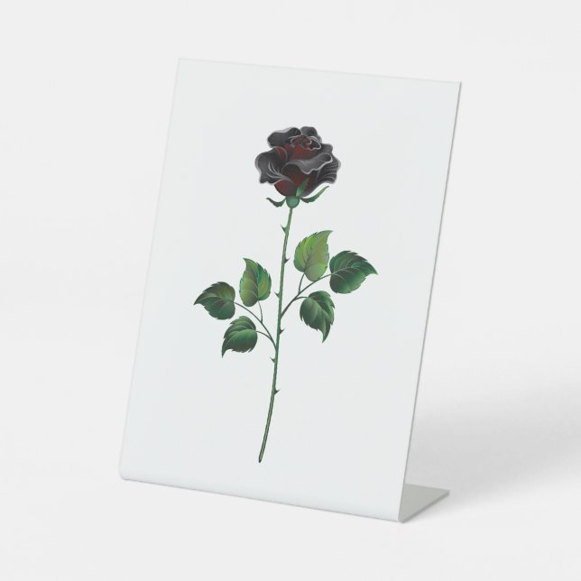Expositor En L Flor rosa negra (Anverso)