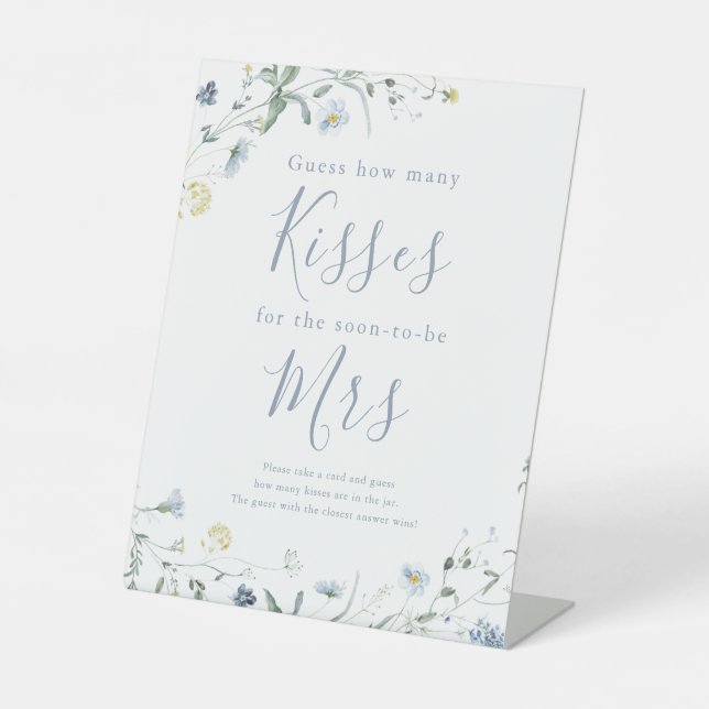 Expositor En L Flor Silvestre Azul adivina el número de besos let (Anverso)