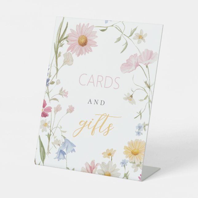 Expositor En L Flor silvestre Primer Rótulo de mesa de tarjetas d (Anverso)