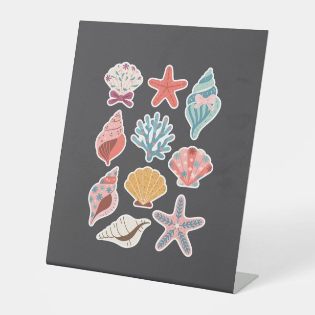 Expositor En L Flora silvestre Clam Summer Vibes Floral Beach (Anverso)