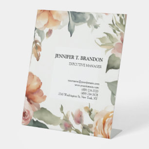 Expositor En L Floral acuática moderna y llana minimalista