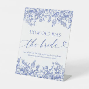 Expositor En L Floral azul Qué edad tenía el Rótulo de juego de d