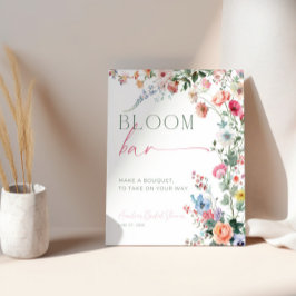 Expositor En L Floral Bloom Bar Wildflower Bridal Shower Sign