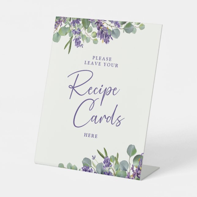 Expositor En L Floral Bridal Shower Deja Tu Receta Aquí (Anverso)