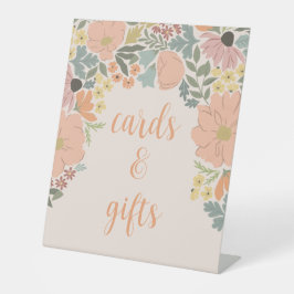 Expositor En L Floral Bridal Shower Pedestal Rótulo