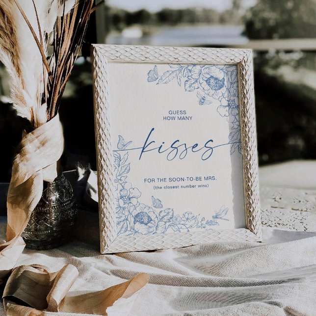 Expositor En L Floral Chinoiserie adivina cuántos besos (Subido por el creador)