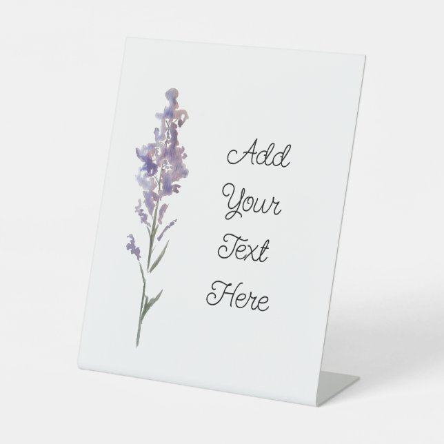 Expositor En L Floral Morado Delicado (Anverso)