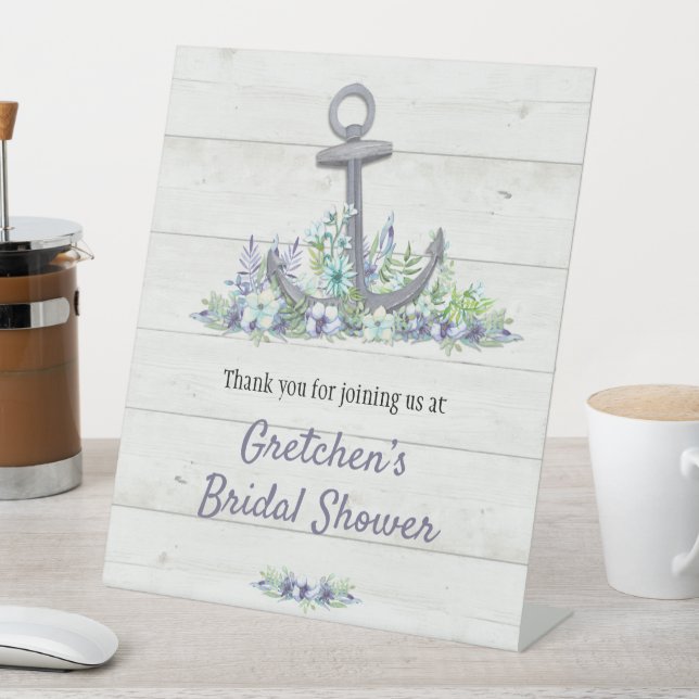 Expositor En L Floral Nautical Bridal Shower (In Situ)