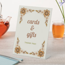 Expositor En L Floral retro | Tarjetas de ducha para novias y reg