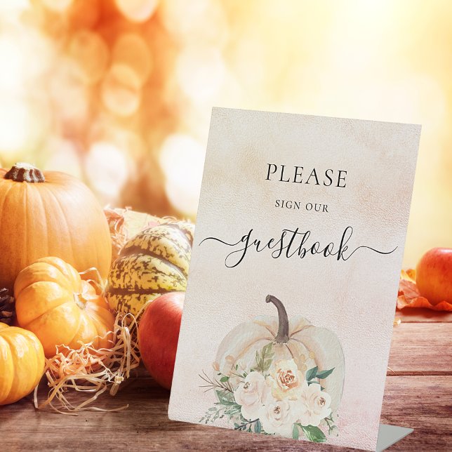 Expositor En L Flores de calabaza caída libro de invitados de bod (Subido por el creador)
