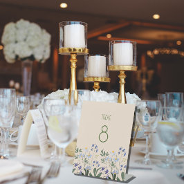 Expositor En L Flores de campo simples y modernas número de tabla